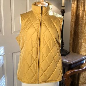 Yellow Quilted Vest from The Limited